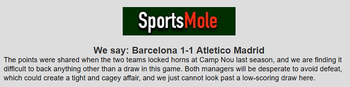 Dự đoán Barcelona vs Atletico Madrid (21h15 8/5) bởi chuyên gia Matt Law - Ảnh 1