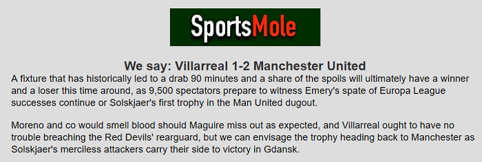 Dự đoán Villarreal vs MU (2h ngày 27/5) bởi chuyên gia Ben Knapton - Ảnh 1
