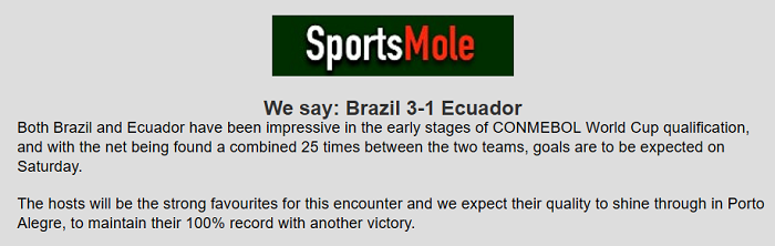 Dự đoán Brazil vs Ecuador (7h30 5/6) bởi chuyên gia Oliver Thomas - Ảnh 1