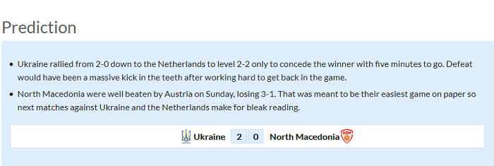 Dự đoán Ukraina vs Bắc Macedonia, 20h ngày 17/6 bởi Whoscored - Ảnh 1