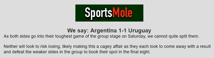 Sam Varley dự đoán Argentina vs Uruguay, 7h ngày 19/6 - Ảnh 1