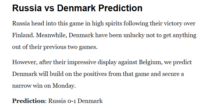 Dự đoán Nga vs Đan Mạch (2h 22/6) bởi chuyên gia Joshua Ojele - Ảnh 1