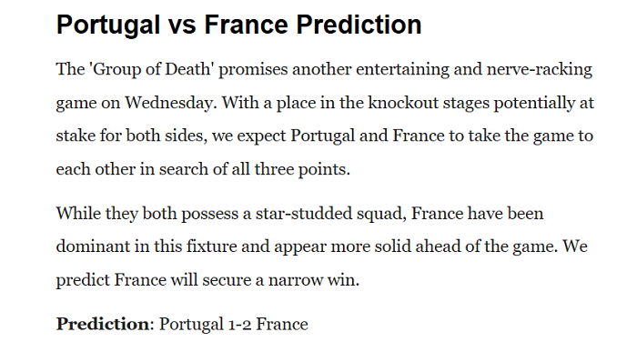 Dự đoán Bồ Đào Nha vs Pháp (2h 24/6) bởi chuyên gia Joshua Ojele - Ảnh 1