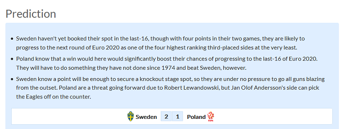 Dự đoán Thụy Điển vs Ba Lan (23h 23/6) bởi Whoscored - Ảnh 2