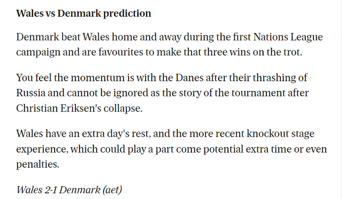 Alex Young dự đoán Wales vs Đan Mạch, 23h ngày 26/6 - Ảnh 1