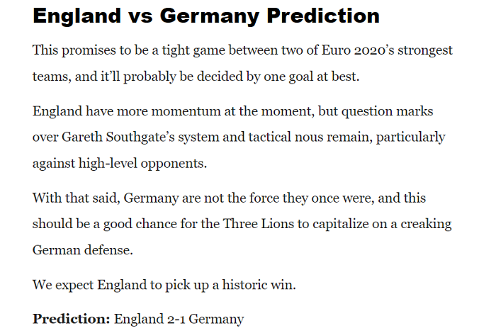 Scott Newman dự đoán Anh vs Đức, 23h ngày 29/6 - Ảnh 1