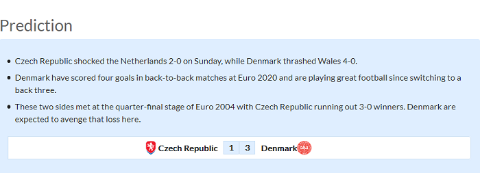Dự đoán CH Czech vs Đan Mạch (23h 3/7) bởi Whoscored - Ảnh 2