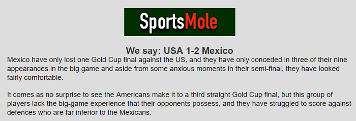 Dự đoán Mỹ vs Mexico (7h30 2/8) bởi chuyên gia Joel Lefevre - Ảnh 1