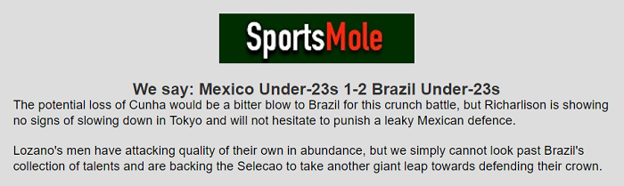 Ben Knapton dự đoán U23 Mexico vs U23 Brazil, 15h ngày 3/8 - Ảnh 1