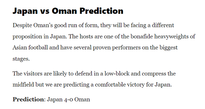 Dự đoán Nhật Bản vs Oman (17h 2/9) bởi chuyên gia Ume Elvis - Ảnh 1