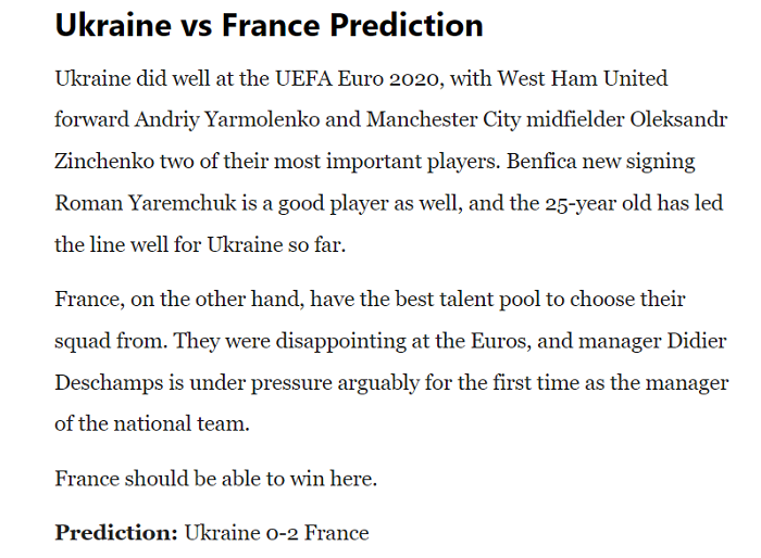 Dự đoán Ukraine vs Pháp (1h45 5/9) bởi chuyên gia Abhinav Anand - Ảnh 1