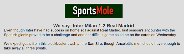 Dự đoán Inter Milan vs Real Madrid (2h 16/9) bởi chuyên gia Oliver Thomas - Ảnh 1