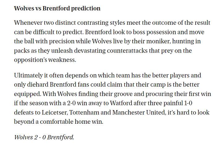 Daniel Gallan dự đoán Wolves vs Brentford, 18h30 ngày 18/9 - Ảnh 2