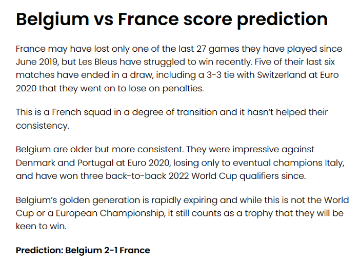 Dự đoán Bỉ vs Pháp (1h45 8/10) bởi chuyên gia Jamie Spencer - Ảnh 1