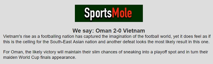 Amos Murphy dự đoán Việt Nam vs Oman, 23h ngày 12/10 - Ảnh 1
