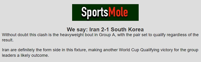 Dự đoán Iran vs Hàn Quốc (20h30 12/10) bởi chuyên gia Amos Murphy - Ảnh 1