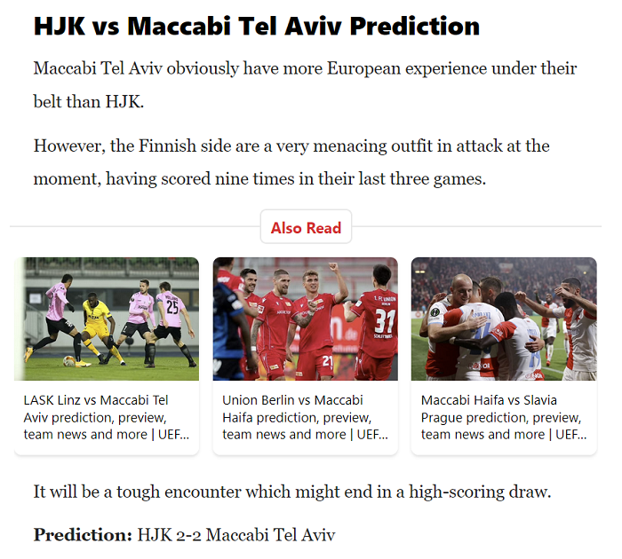 Dự đoán HJK Helsinki vs Maccabi Tel Aviv (21h30 21/10) bởi Sachin Bhat - Ảnh 1