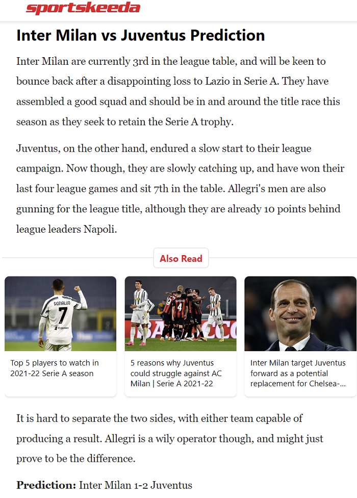 Abhinav Anand dự đoán Inter Milan vs Juventus, 1h45 ngày 25/10 - Ảnh 1