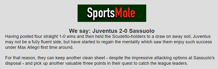 Jonathan O’Shea dự đoán Juventus vs Sassuolo, 23h30 ngày 27/10 - Ảnh 1