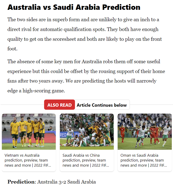 Dự đoán Úc vs Saudi Arabia (16h10 11/11) bởi chuyên gia Ume Elvis - Ảnh 1