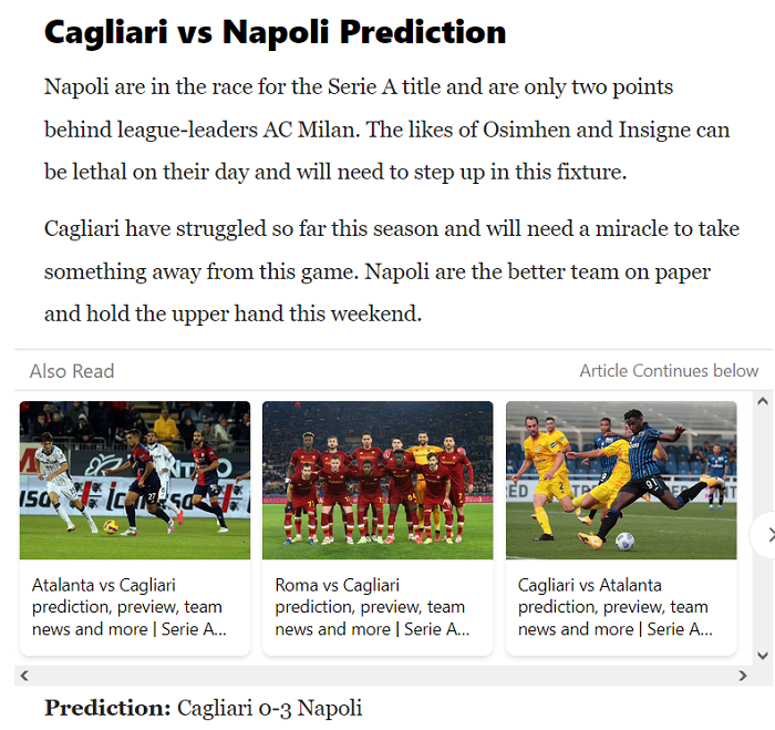 Aditya Hosangadi dự đoán Cagliari vs Napoli, 1h ngày 22/2 - Ảnh 1