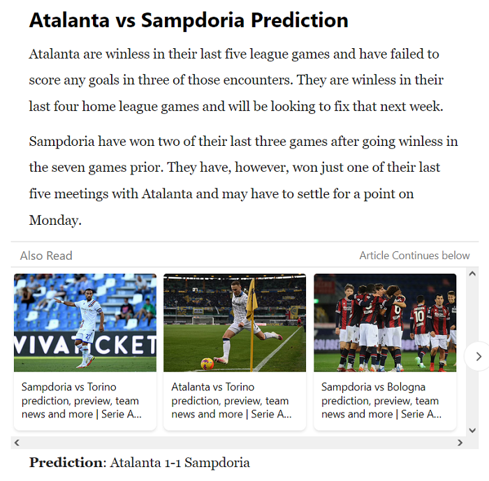 Soyoye Jedidiah dự đoán Atalanta vs Sampdoria, 2h50 ngày 1/3 - Ảnh 1