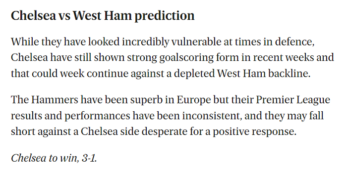 Matt Verri dự đoán Chelsea vs West Ham, 20h ngày 24/4 - Ảnh 1
