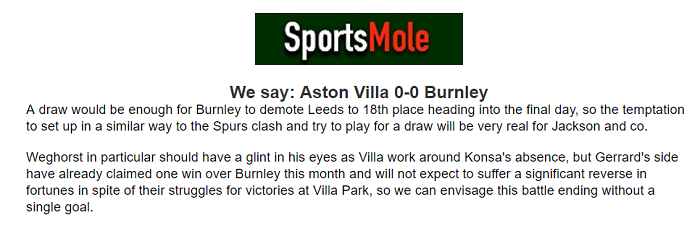 Ben Knapton dự đoán Aston Villa vs Burnley, 2h ngày 20/5 - Ảnh 1