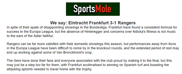 Ben Knapton dự đoán Eintracht Frankfurt vs Rangers, 2h ngày 19/5 - Ảnh 2