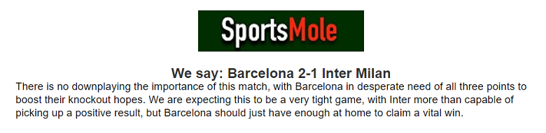 Matt Law dự đoán Barcelona vs Inter Milan, 2h ngày 13/10 - Ảnh 1