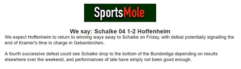Brett Curtis dự đoán Schalke vs Hoffenheim, 1h30 ngày 15/10 - Ảnh 1