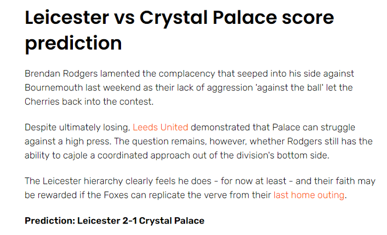 Grey Whitebloom dự đoán Leicester vs Crystal Palace, 18h30 ngày 15/10 - Ảnh 1