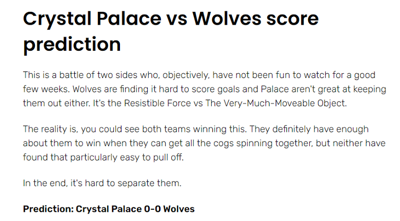 Tom Gott dự đoán Crystal Palace vs Wolves, 2h15 ngày 19/10 - Ảnh 1