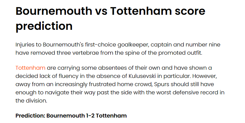 Grey Whitebloom dự đoán Bournemouth vs Tottenham, 21h ngày 29/10 - Ảnh 1