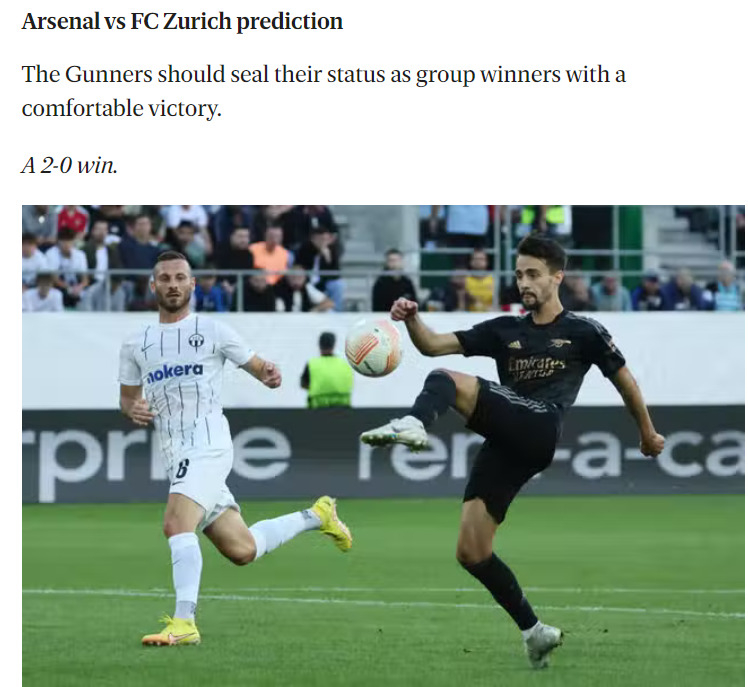 Marc Mayo dự đoán Arsenal vs Zurich, 3h ngày 4/11 - Ảnh 1