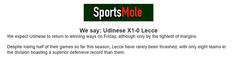 Brett Curtis dự đoán Udinese vs Lecce, 2h45 ngày 5/11 - Ảnh 1