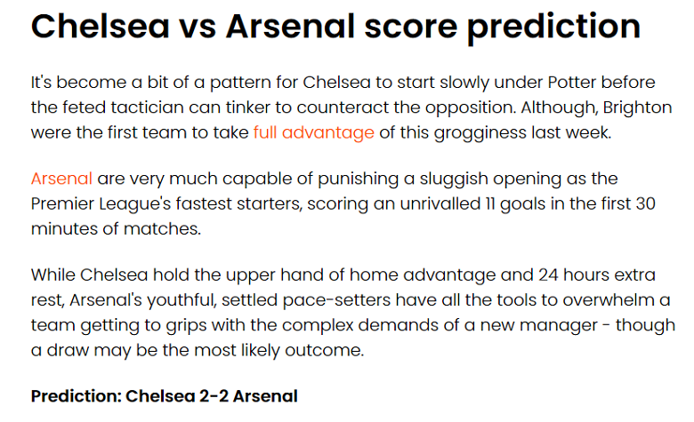 Grey Whitebloom dự đoán Chelsea vs Arsenal, 19h ngày 6/11 - Ảnh 1