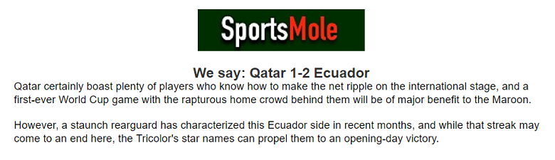 Ben Knapton dự đoán Qatar vs Ecuador, 23h ngày 20/11 - Ảnh 1