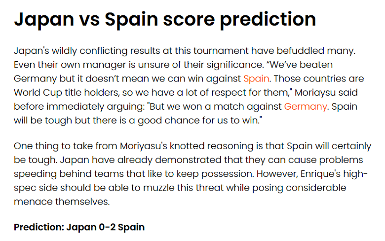 Grey Whitebloom dự đoán Nhật Bản vs Tây Ban Nha, 2h ngày 2/12 - Ảnh 1