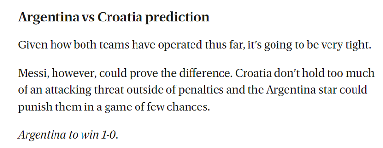 Jonathan Gorrie dự đoán Argentina vs Croatia, 2h ngày 14/12 - Ảnh 1