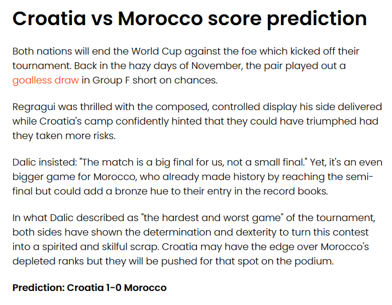 Grey Whitebloom dự đoán Croatia vs Morocco, 22h ngày 17/12 - Ảnh 1