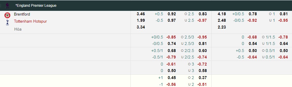 Tài xỉu trận Brentford vs Tottenham, kèo trên chấp mấy trái? - Ảnh 1