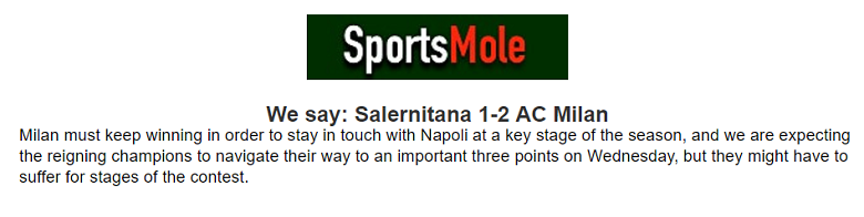 Matt Law dự đoán Salernitana vs AC Milan, 18h30 ngày 4/1 - Ảnh 1