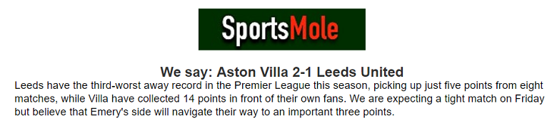 Matt Law dự đoán Aston Villa vs Leeds, 3h ngày 14/1 - Ảnh 1