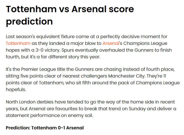 Jude Summerfield dự đoán Tottenham vs Arsenal, 23h30 ngày 15/1 - Ảnh 1