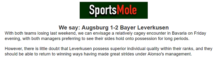 Brett Curtis dự đoán Augsburg vs Leverkusen, 2h30 ngày 4/2 - Ảnh 1