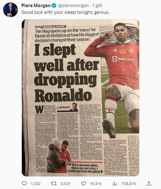 Bạn thân Ronaldo hả hê sung sướng khi Man United thua thảm Liverpool - Ảnh 1