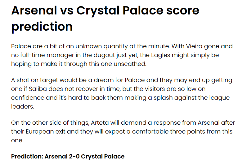 Tom Gott dự đoán Arsenal vs Crystal Palace, 21h ngày 19/3 - Ảnh 1