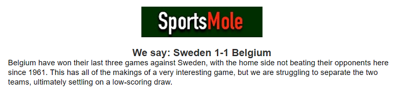 Matt Law dự đoán Thụy Điển vs Bỉ, 2h45 ngày 25/3 - Ảnh 1