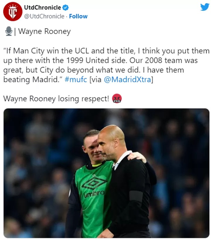 Ca ngợi kình địch của Man United, Rooney nhận 